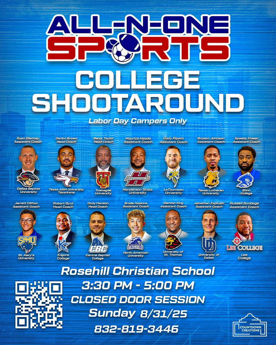 All-N-One Sports Services (@allnonesports1) on Twitter photo 🔥🔥🔥🔥🔥🔥🔥🔥🔥🔥🔥🔥🔥
The Labor Day Weekend event with <a href="/AllNOneSports1/">All-N-One Sports Services</a> opens today with an optional Shootaround put on by some of our coaches who are in early for the event.
<a href="/4YFilms/">𝔽𝕠𝕣𝕖𝕧𝕖𝕣 𝕐𝕠𝕦𝕟𝕘 𝔽𝕚𝕝𝕞𝕤 SPORTS 🎥</a> <a href="/KevinMoses38/">Kevin Moses LLC</a> <a href="/NXTLevelSN/">NXT Level Sports Network</a> <a href="/HankampScott/">Scott Hankamp</a> <a href="/PSGSportsMedia/">PSG Sports Media</a> <a href="/Extraeyesmedia/">Bobby Benjamin/Mr. Eyes</a> <a href="/PUSHExposure/">PUSH Exposure Services</a> 🔥🔥🔥🔥🔥🔥🔥🔥🔥🔥🔥🔥🔥
The Labor Day Weekend event with <a href="/AllNOneSports1/">All-N-One Sports Services</a> opens today with an optional Shootaround put on by some of our coaches who are in early for the event.
<a href="/4YFilms/">𝔽𝕠𝕣𝕖𝕧𝕖𝕣 𝕐𝕠𝕦𝕟𝕘 𝔽𝕚𝕝𝕞𝕤 SPORTS 🎥</a> <a href="/KevinMoses38/">Kevin Moses LLC</a> <a href="/NXTLevelSN/">NXT Level Sports Network</a> <a href="/HankampScott/">Scott Hankamp</a> <a href="/PSGSportsMedia/">PSG Sports Media</a> <a href="/Extraeyesmedia/">Bobby Benjamin/Mr. Eyes</a> <a href="/PUSHExposure/">PUSH Exposure Services</a>
