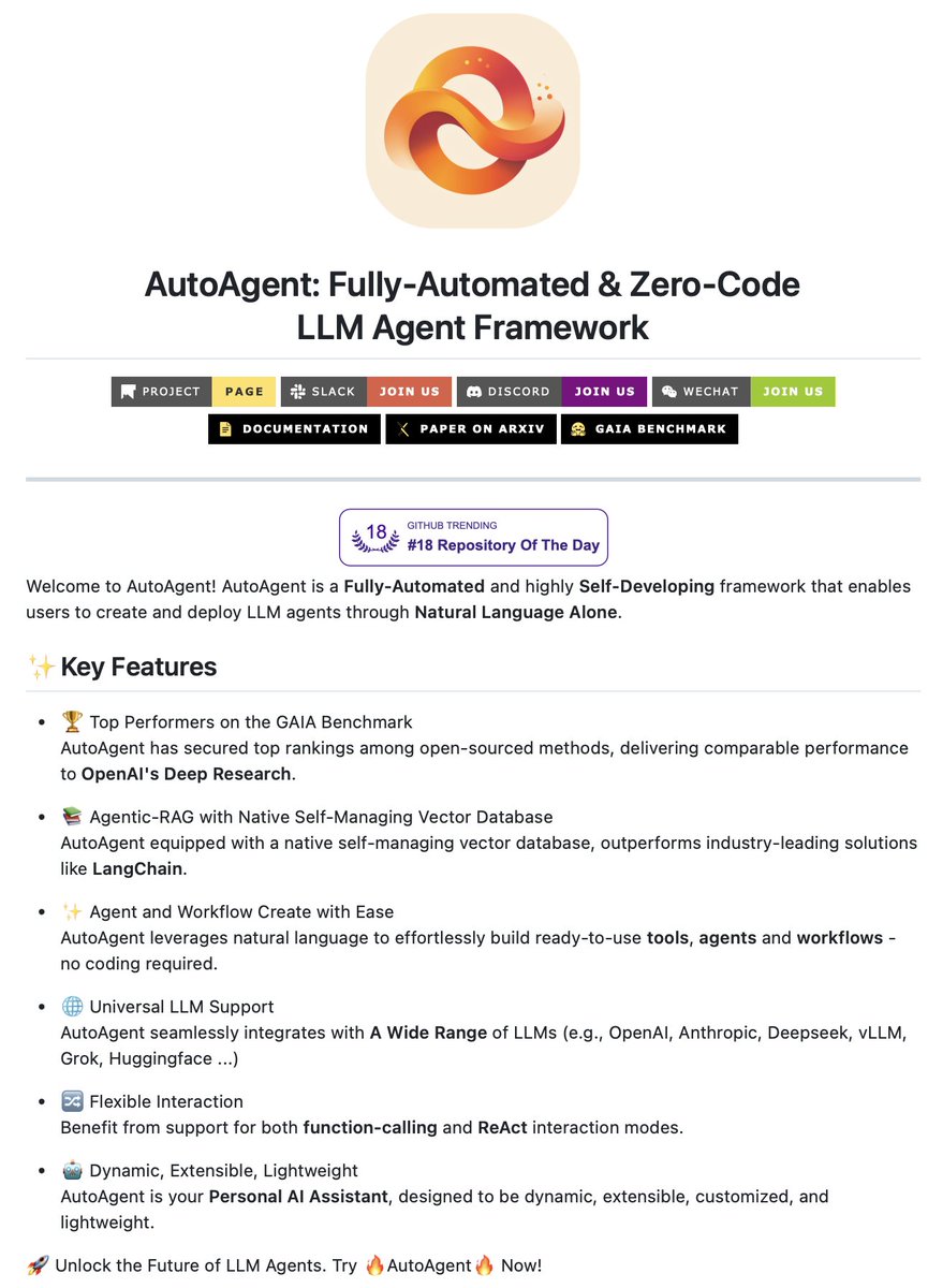 c4ml_'s tweet image. Build and deploy LLM agents just using natural language!
100% Open Source