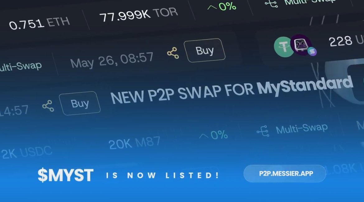 Kram 🇳🇱 #M87 (@crypt0pi0neer) on Twitter photo We are listing projects on <a href="/avax/">Avalanche🔺</a> as well on our #P2Pexchange!
Our latest liquidity provider $MYST can now enjoy the benefits of #taxfree trading without slippage or price impact.
<a href="/MyStandardDotIO/">MyStandard.io 💫</a> is a #Web3 platform that lets pro’s own, control, and monetize their data while We are listing projects on <a href="/avax/">Avalanche🔺</a> as well on our #P2Pexchange!
Our latest liquidity provider $MYST can now enjoy the benefits of #taxfree trading without slippage or price impact.
<a href="/MyStandardDotIO/">MyStandard.io 💫</a> is a #Web3 platform that lets pro’s own, control, and monetize their data while