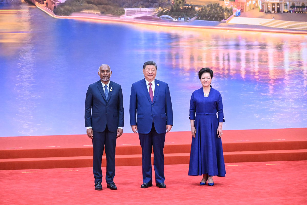 The President's Office (@presidencymv) on Twitter photo His Excellency President Dr <a href="/MMuizzu/">Dr Mohamed Muizzu</a> attends the welcome banquet hosted by His Excellency Xi Jinping, President of the People’s Republic of China, and Madame Peng Liyuan, in honour of visiting Heads of State and Government, and leaders of international organisations and His Excellency President Dr <a href="/MMuizzu/">Dr Mohamed Muizzu</a> attends the welcome banquet hosted by His Excellency Xi Jinping, President of the People’s Republic of China, and Madame Peng Liyuan, in honour of visiting Heads of State and Government, and leaders of international organisations and