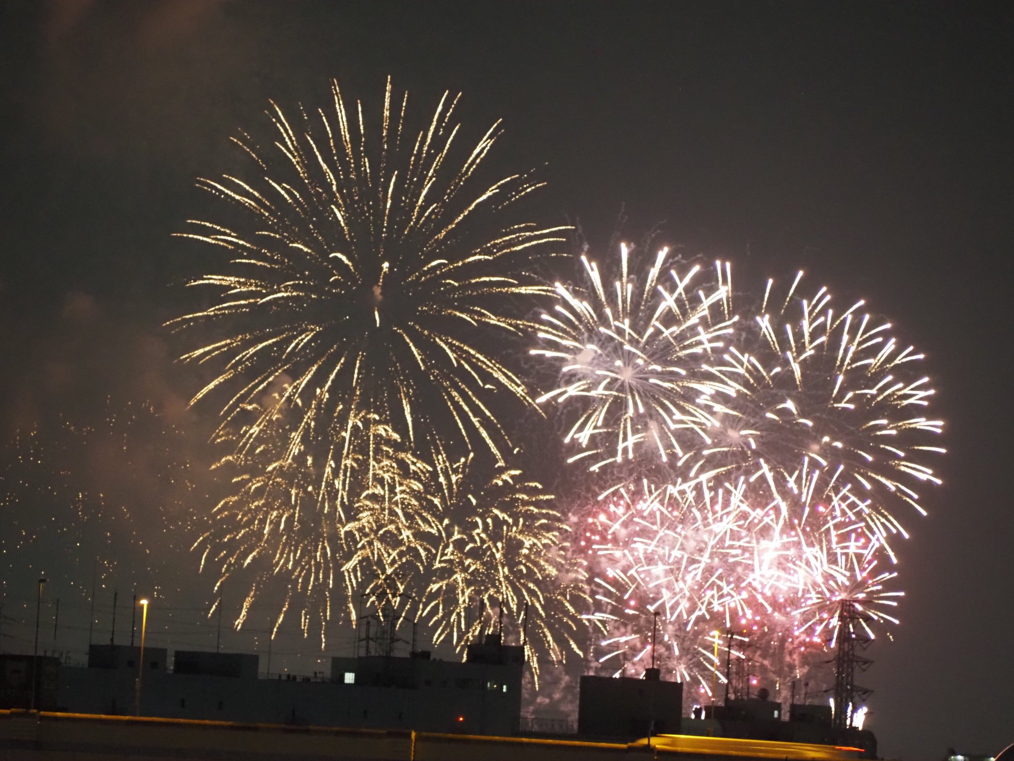 花火 20250802 ポートアイランド北公園からの花火 失敗した！ / SONY