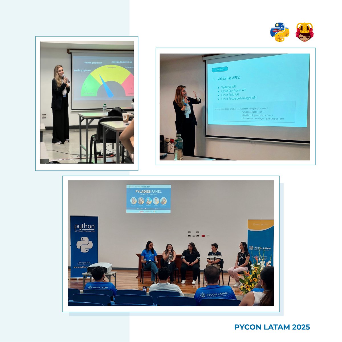 PythonPanama's tweet image. Gracias al gran equipo organizador de #PyConLatam 2025 en Costa Rica 🙌

Para Python Panamá fue una experiencia de aprendizaje y comunidad increíble 💚🐍

¡Nos vemos en #PyConPanamá 2025 🇵🇦!