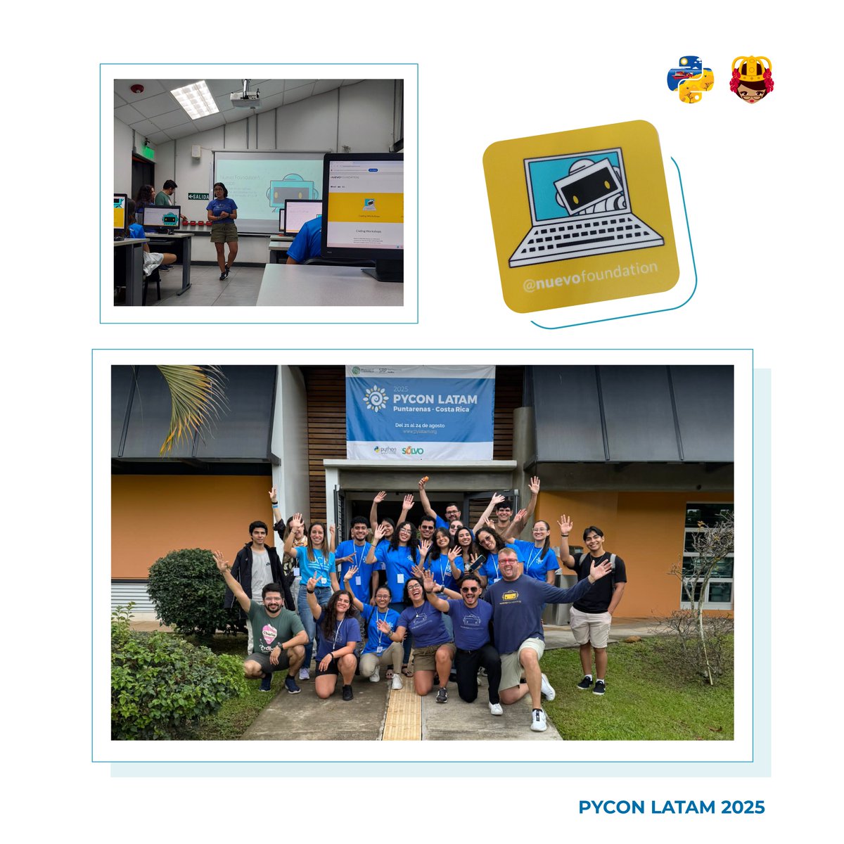 PythonPanama's tweet image. Huge thanks to the amazing organizing team of #PyConLatam 2025 in Costa Rica 🙌

For Python Panamá, it was an incredible experience of learning and community 💚🐍

See you at #PyConPanamá 2025 🇵🇦!