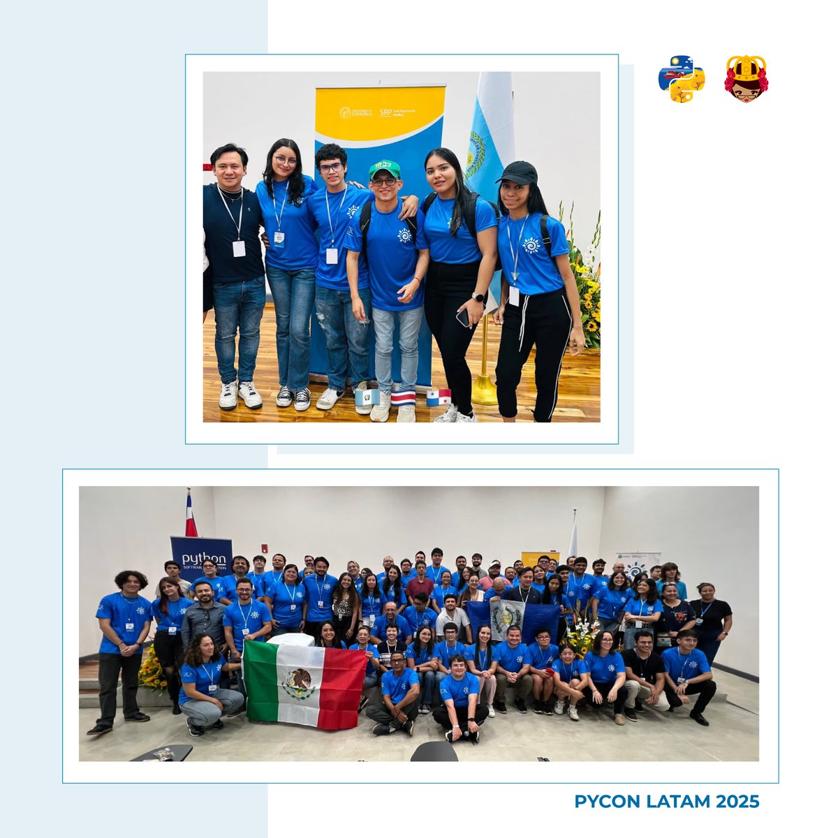PythonPanama's tweet image. Huge thanks to the amazing organizing team of #PyConLatam 2025 in Costa Rica 🙌

For Python Panamá, it was an incredible experience of learning and community 💚🐍

See you at #PyConPanamá 2025 🇵🇦!