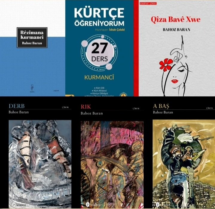 📚 Pirtûkên me yên vê carê ev in.

📓 1) RÊZİMANA KURMANCÎ 
📔 2) KÜRTÇE ÖĞRENİYORUM 
📕 3) QÎZA BAVÊ XWE 
📗 4) DERB
📘 5) RIK
📙 6) A BAŞ

2 kişiye ayrı ayrı 6 kitaptan oluşan set.
ŞARTLAR: RT yap ve şu yorumlara istediğin herhangi bir Kürtçe cümleyi yaz.