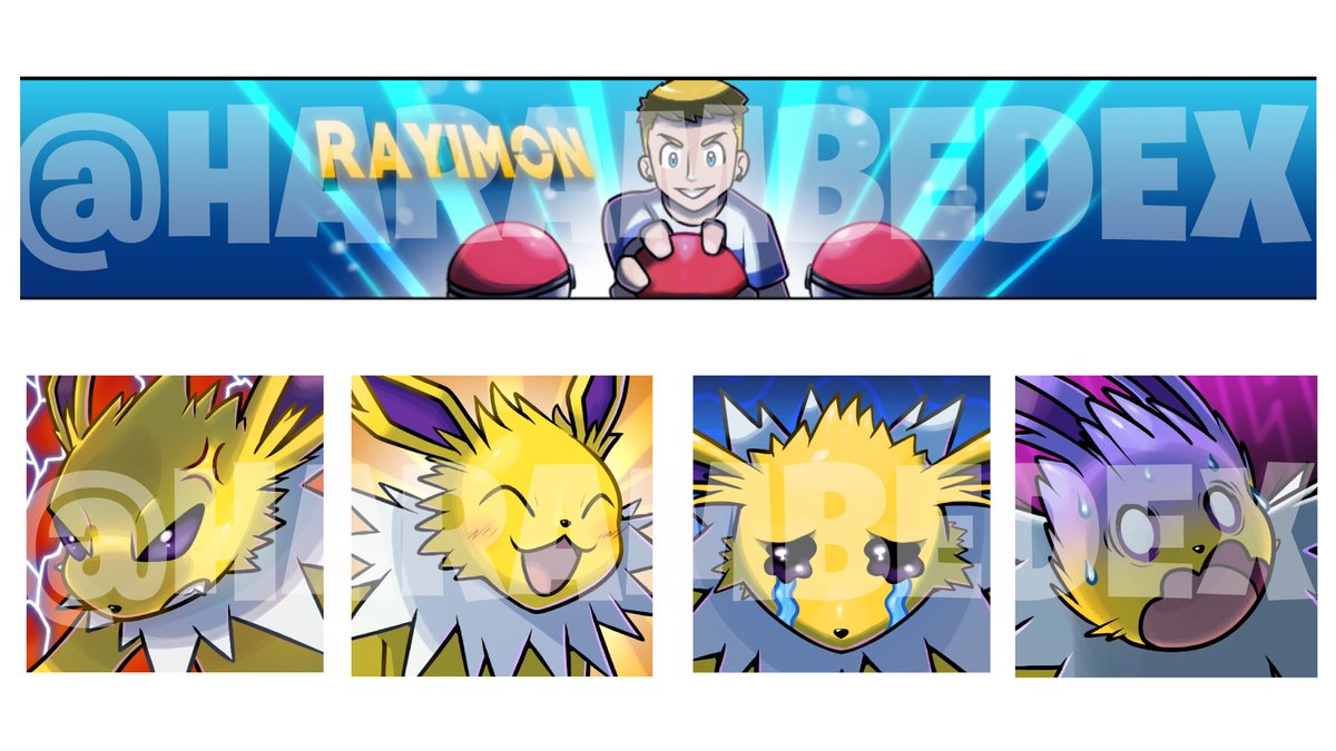 Gente tenemos nuevos emotes en Twitch y un nuevo banner en Rayimon gracias al crack de <a href="/HarambeDex/">Harambe | COMISIONES ABIERTAS 🟢</a>
Por fin Jolteon va a ser de verdad representado  🔥⚡️