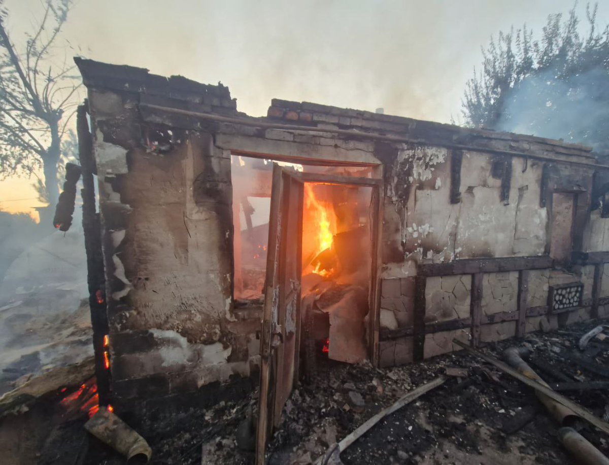 Russia hit Dnipropetrovsk region with missiles, Shaheds, and FPV drones. Fires broke out in Dnipro and Pavlohrad, homes damaged. Nikopol area shelled with Grads, drones. No casualties reported so far. — Dnipro regional administration