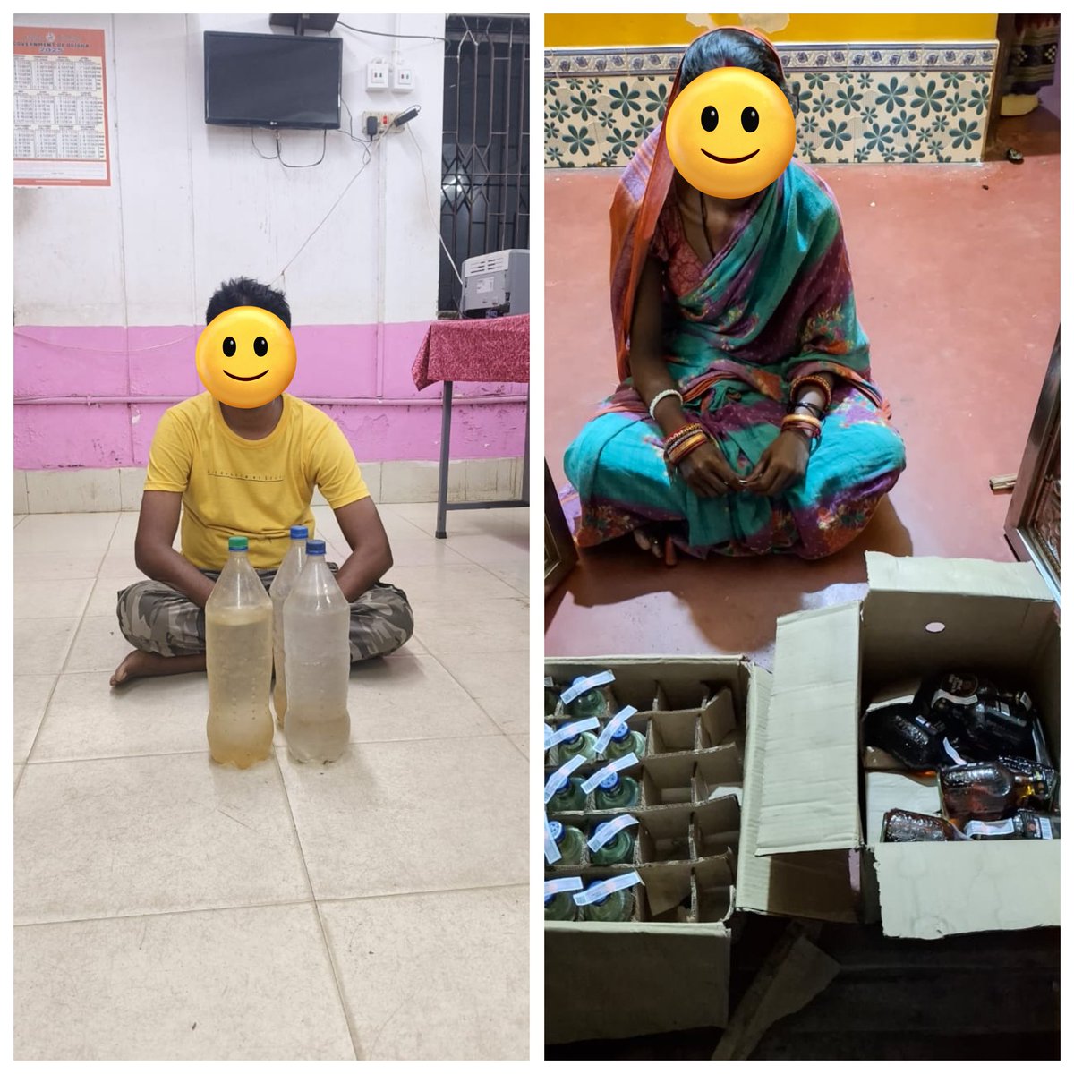 spjajpur's tweet photo. In the last 24 hours Jajpur Police conducted a raid  on different places of the district and detected 02 no. of  excise cases and Seized 1.44 ltr Foreign Liquor, 4 ltr of Aska-40 and 5 ltr of indian liquor. Notice served to both of the accused person. https://t.co/ec84DkIHbv