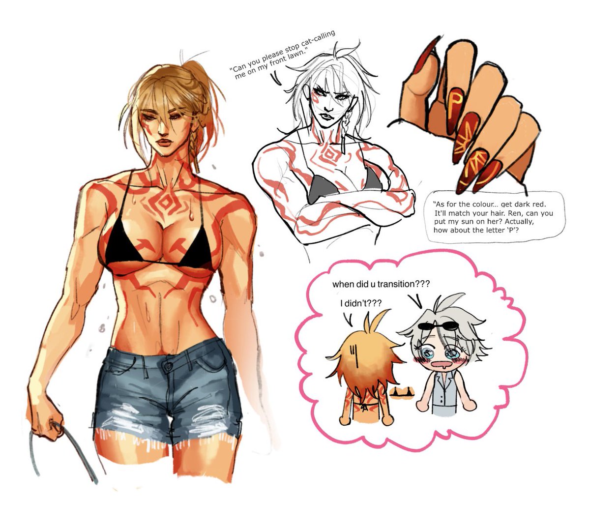 butchnon and femmedei from @oldoaktree67 yuri fic 👅👅👅
#phaidei