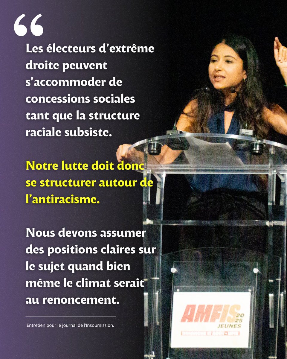 Les personnes racisées ne sont pas des victimes résignées ou passives. Ce sont avant tout des acteurs politiques qui ont su, par leur résilience, arracher des victoires.

Entretien réalisé par <a href="/SeverineVezies/">Séverine Véziès🔻⏚🐢</a> pour <a href="/Journalinsoumis/">Journal de l'insoumission</a>👇