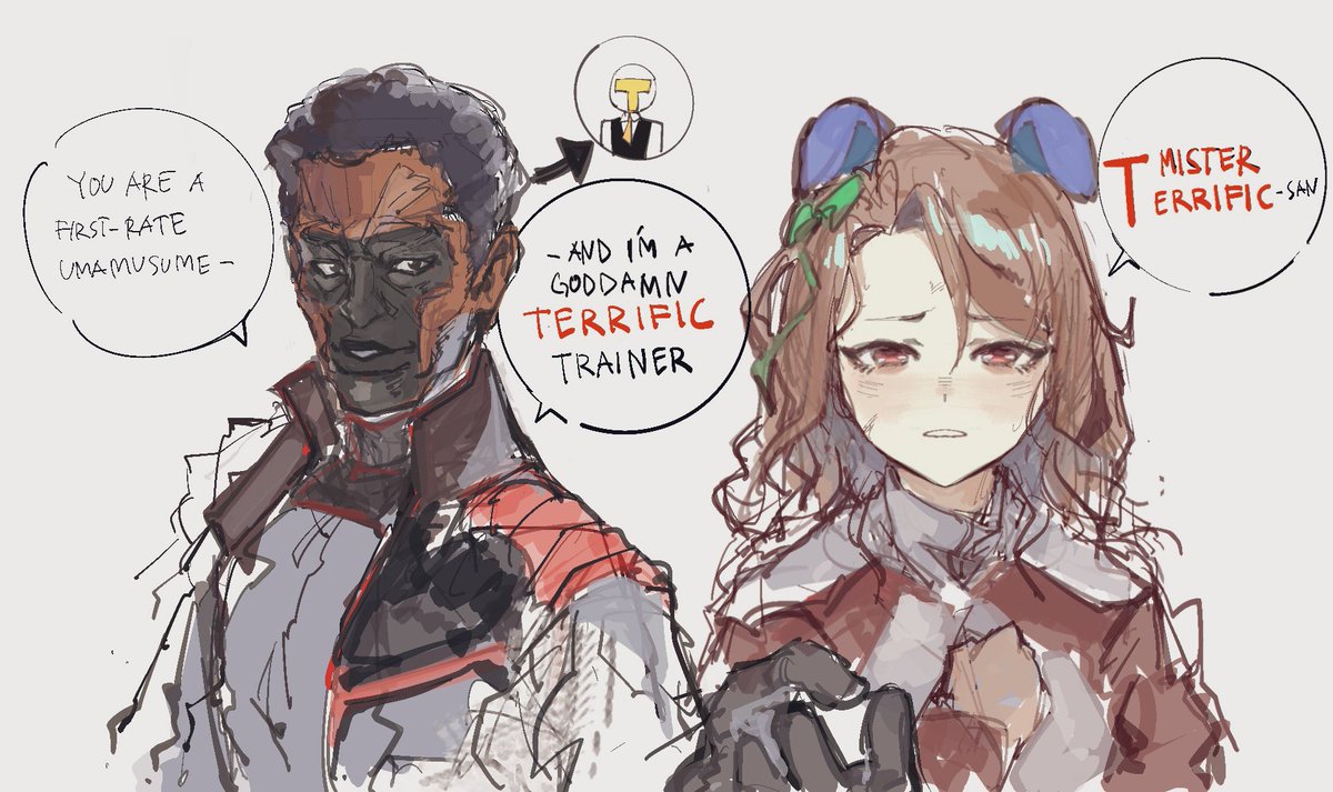 Mr. Terrific training a First-Rate Umamusume (King Halo)
commission