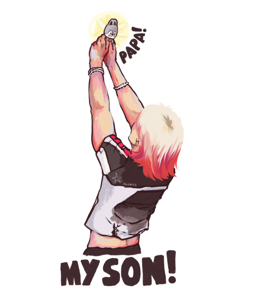 o6frog's tweet image. #bangchan and his son &amp;lt;3