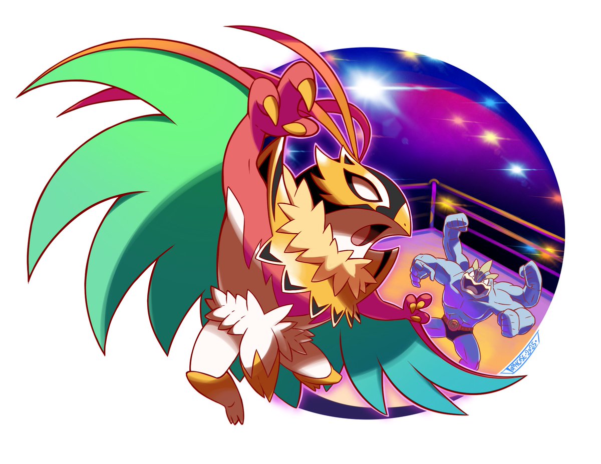 Mega Hawlucha has entered the ring