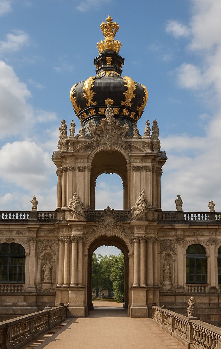 duke_cpu's tweet image. It’s the crown gate in Dresden!
The doodle turns out to represent the crown gate of the Zwinger palatial area in Dresden, Germany. Back then and still today the epicentre of Silicon Saxony.

Thanks all for the hints! 🐣 🥚
