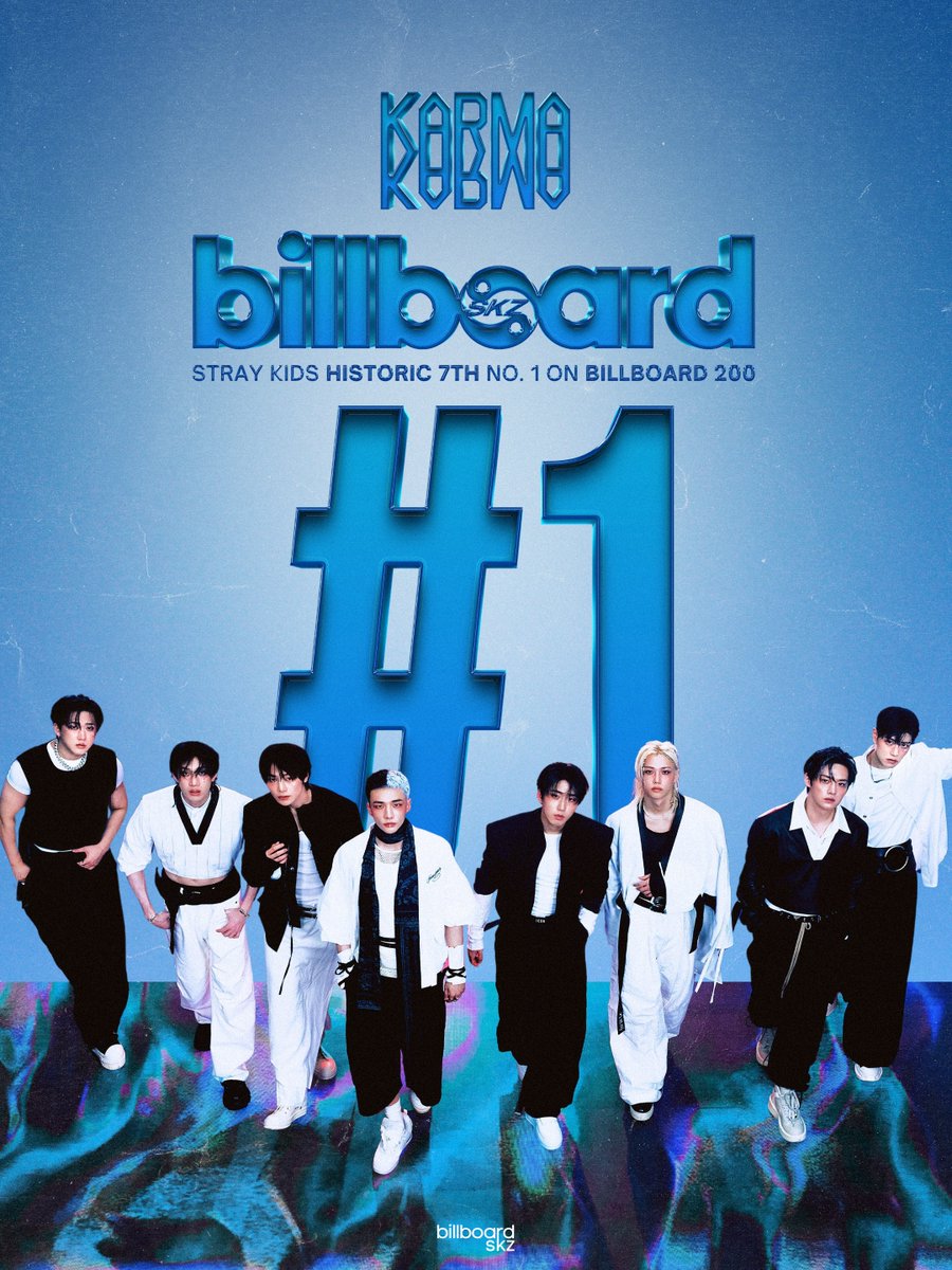 billboard SKZ (@billboardskz) on Twitter photo Stray Kids ‘KARMA’ debuts at #1 on Billboard 200! 🏆
#StrayKids is officially the first and only artist in the 70-year history of Billboard 200 to debut at #1 with their first seven charting albums.
Congratulations, <a href="/Stray_Kids/">Stray Kids</a>! Stray Kids ‘KARMA’ debuts at #1 on Billboard 200! 🏆
#StrayKids is officially the first and only artist in the 70-year history of Billboard 200 to debut at #1 with their first seven charting albums.
Congratulations, <a href="/Stray_Kids/">Stray Kids</a>!