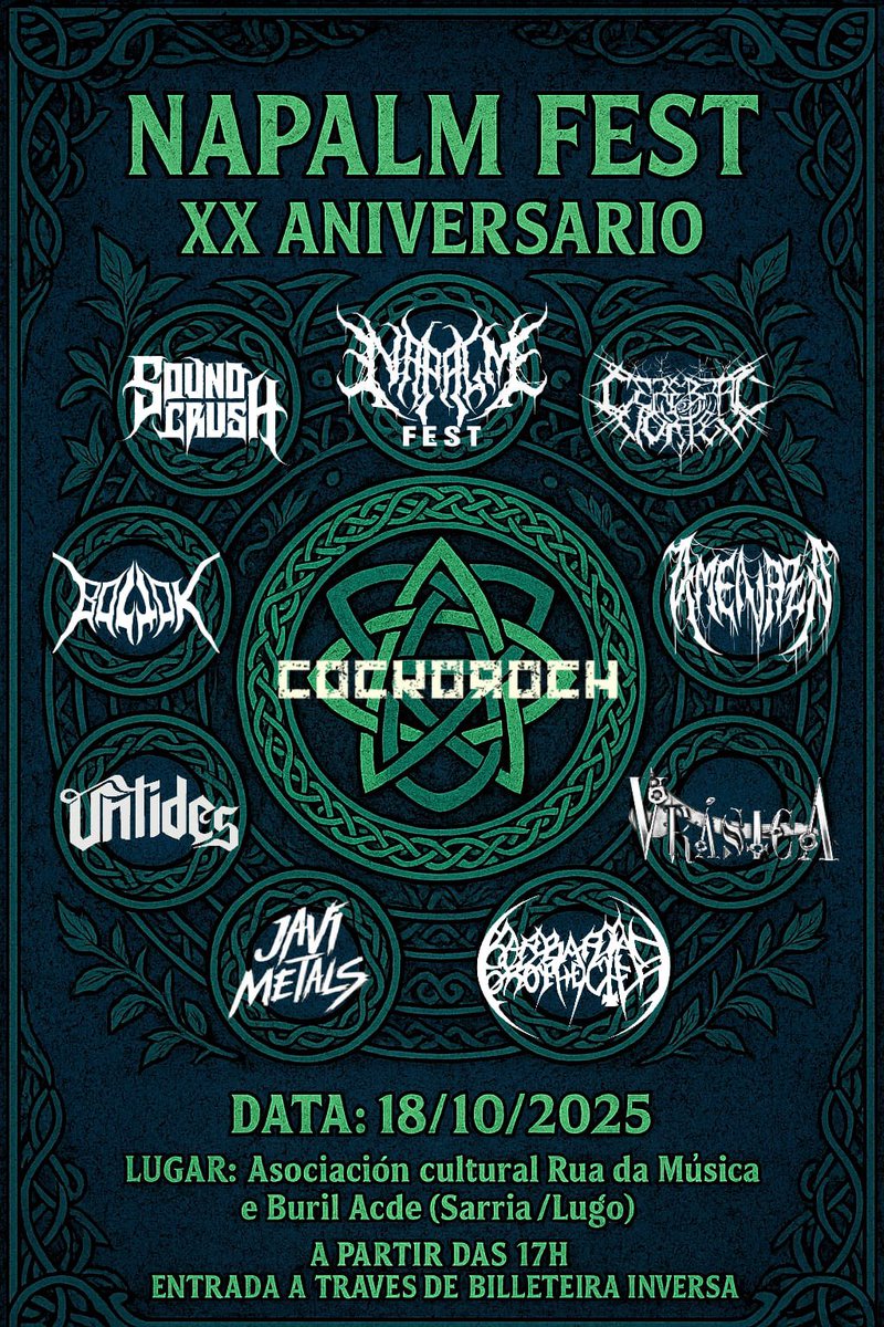 NAPALM FEST 🔥

ℹ️ @napalm_fest 
🎟️ entradas en: Billeteira Inversa