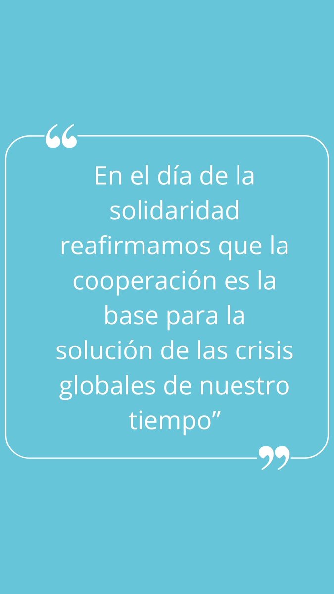 catedrasostenib's tweet photo. En el #DíaInternacionalDeLaSolidaridad queremos poner de manifiesto la importante labor de la Cooperación internacional entre los pueblos para la solución de las crisis globales de nuestro tiempo.

Desde Cátedra Sostenibilidad continuaremos trabajando durante este nuevo curso a través de nuestros proyectos, investigaciones y formaciones.

Síguenos 😄
#DesarrolloSostenible #Solidaridad #Cooperación #DerechoInternacional #Diplomacia #CulturaDePaz #GlobalGoals #uc3m