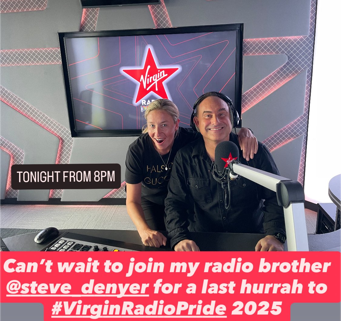As we say bye 👋 for another year of #virginradiopride, about to join <a href="/steve_denyer/">Steve Denyer</a> for a look back at this year’s summer highlights on Virgin Radio Pride. Listen via the <a href="/VirginRadioUK/">Virgin Radio UK</a> app or virginradio.co.uk/?selectedStati…