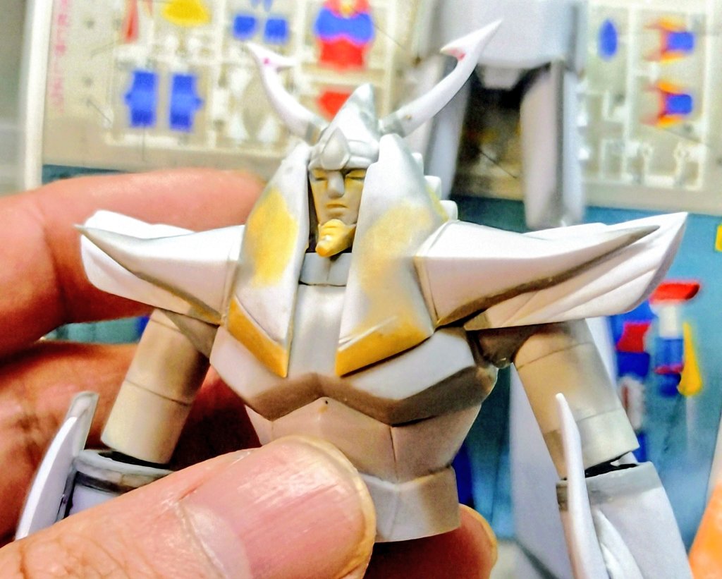 #勇者ライディーン 
#RRM16 
技量不足なのでライディーンの
頭部は､こんな感じで妥協します
いやぁ～めっちゃ難しい💦