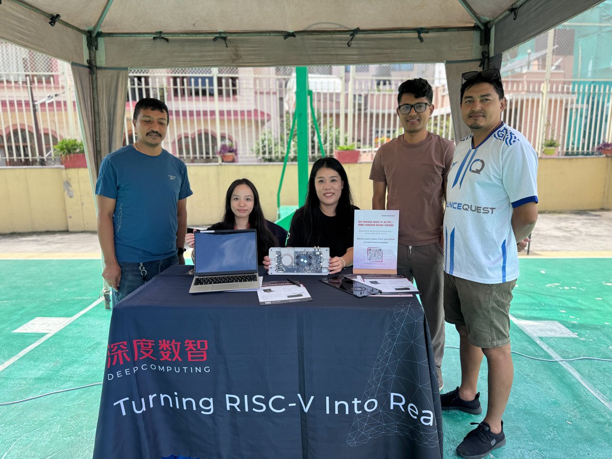 DeepComputingio's tweet image. We had a fantastic time at @UbuConAsia 2025 in Nepal!
It was a pleasure connecting with developers, students, and open-source enthusiasts across the community.
Congratulations to the winner @krishpradhan of our Mainboard Swap Challenge— and thank you to everyone who joined us!…