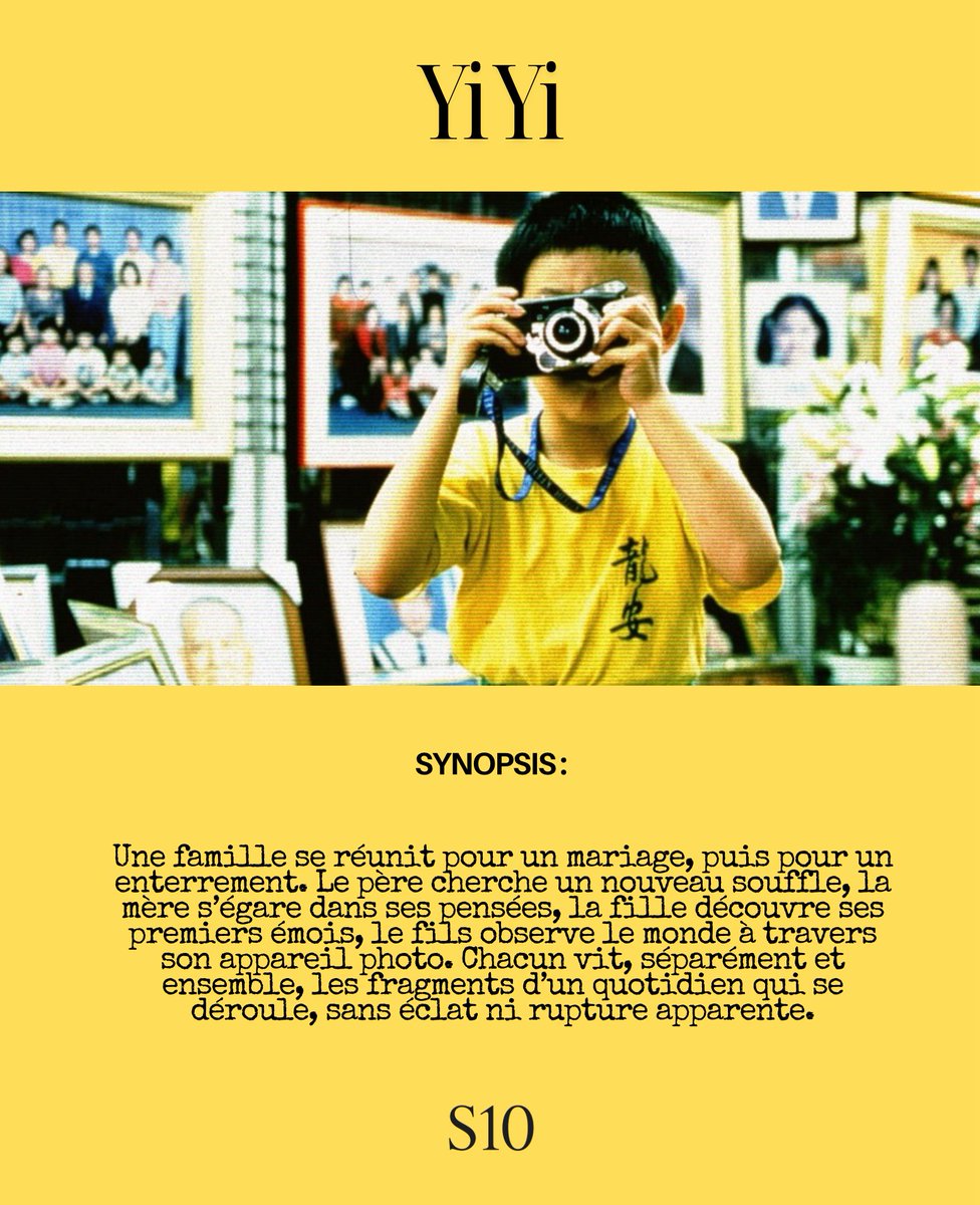 S10cine's tweet image. Sélection des films qu'on a vu en ce mois d’Août 🎥

On vous partage 8 films qu'on a vu et aimé ce mois-ci, et on commence par Yi Yi d’Edward Yang