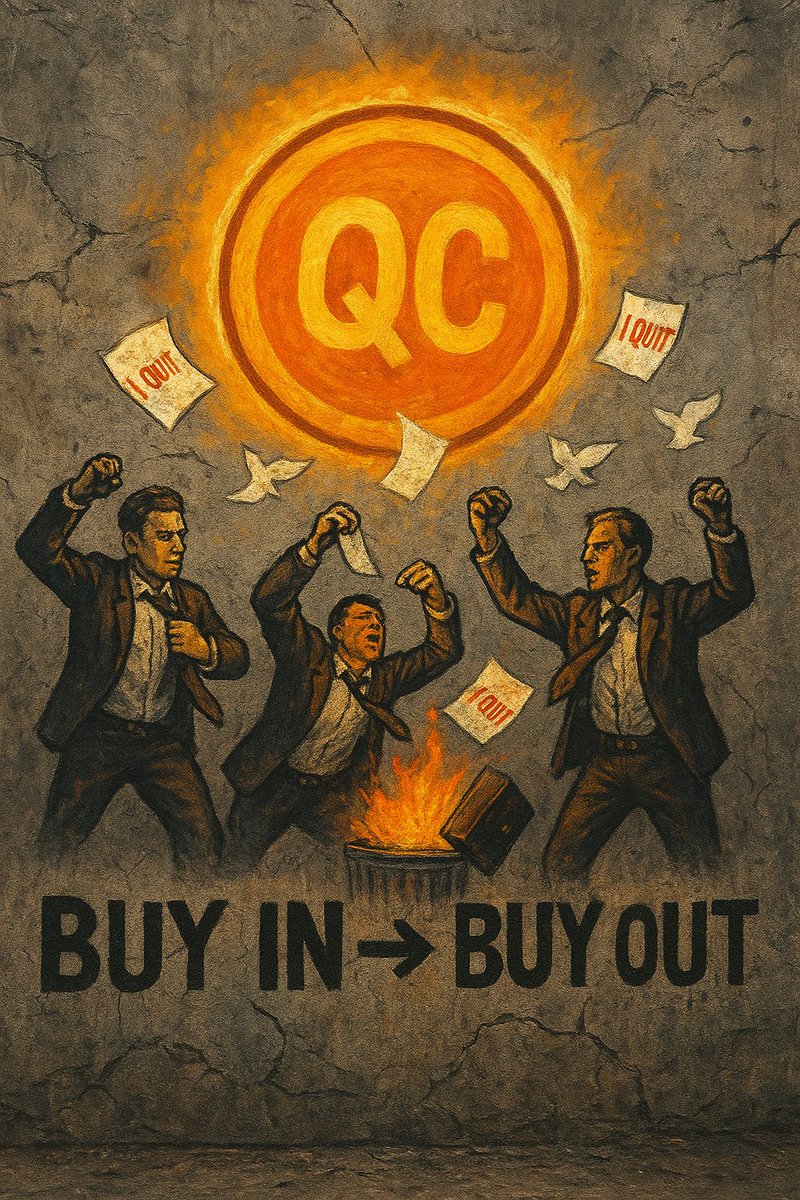 Quitcoin isn’t just a token.
It’s paid rebellion.

One $QC = one less meeting that could’ve been an email.

🟠 BUY IN → BUY OUT
<a href="/quitcoincrypto/">Quitcoin</a> #Quitcoin