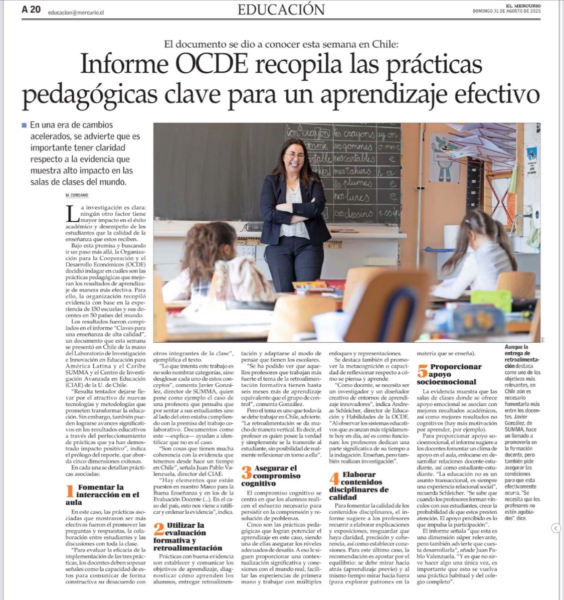 Durante 2 años contribuimos desde SUMMA a un nuevo reporte de la OECD. 

Hoy salió breve nota en el Mercurio.