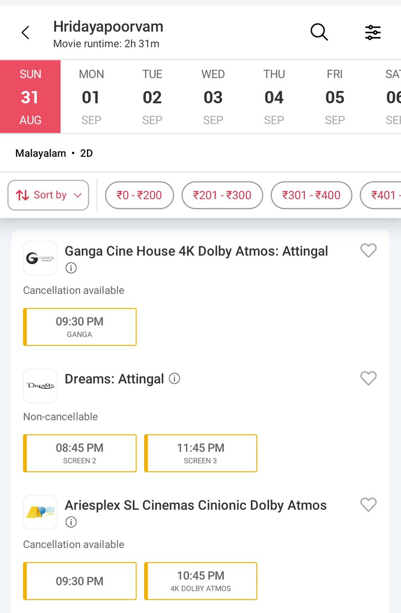 #Hridayapoorvam - Trivandrum 23 Fast Filling Shows 💥👊🏼 

#Mohanlal