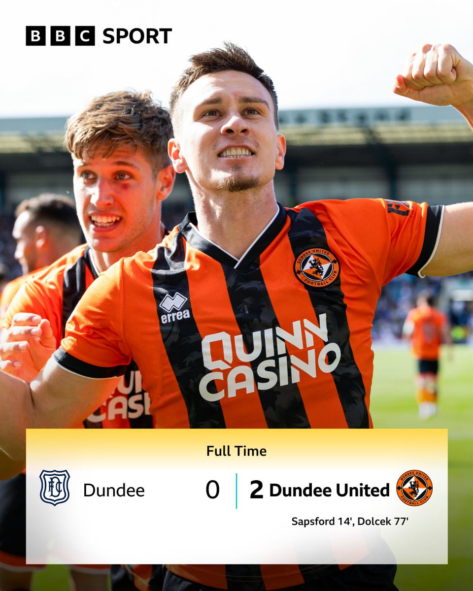 It's Dundee United's day in the Dundee derby! 🟠

#BBCFootball