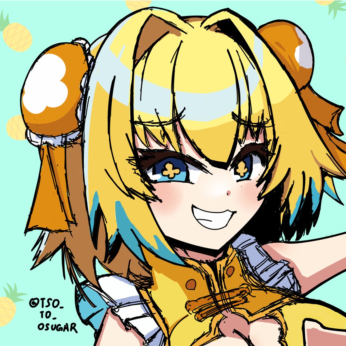 パイにゃん！！描いた！！かわいいですにゃ

#麻雀ファイトガール 
#ボンバーガール