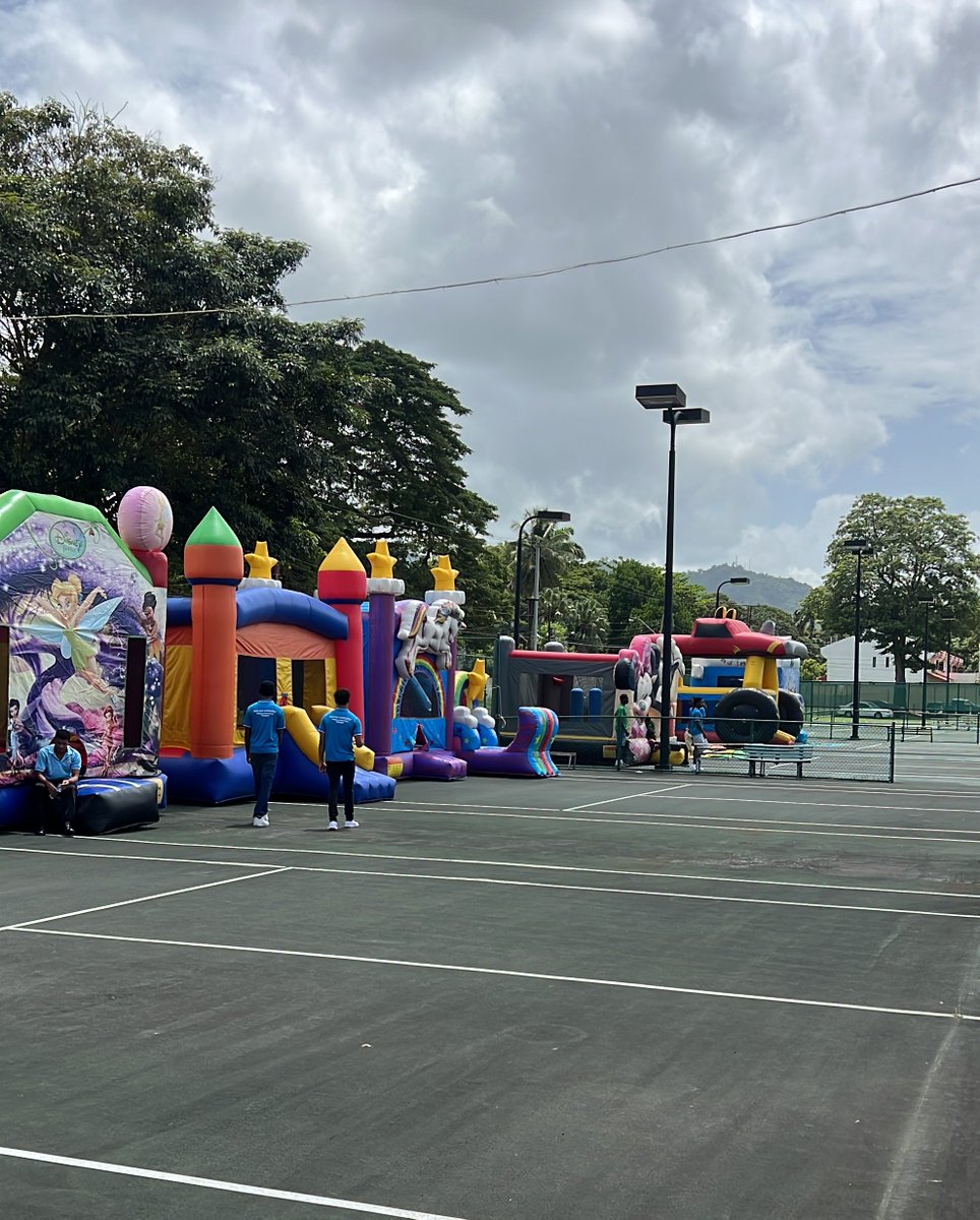 Bring ya pickney dem 
Bouncy castle like that!