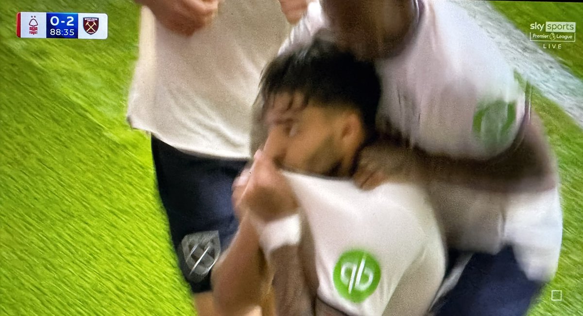 Lucas Paqueta after scoring his penalty. Doesn’t look like a player trying to force his way out of West Ham