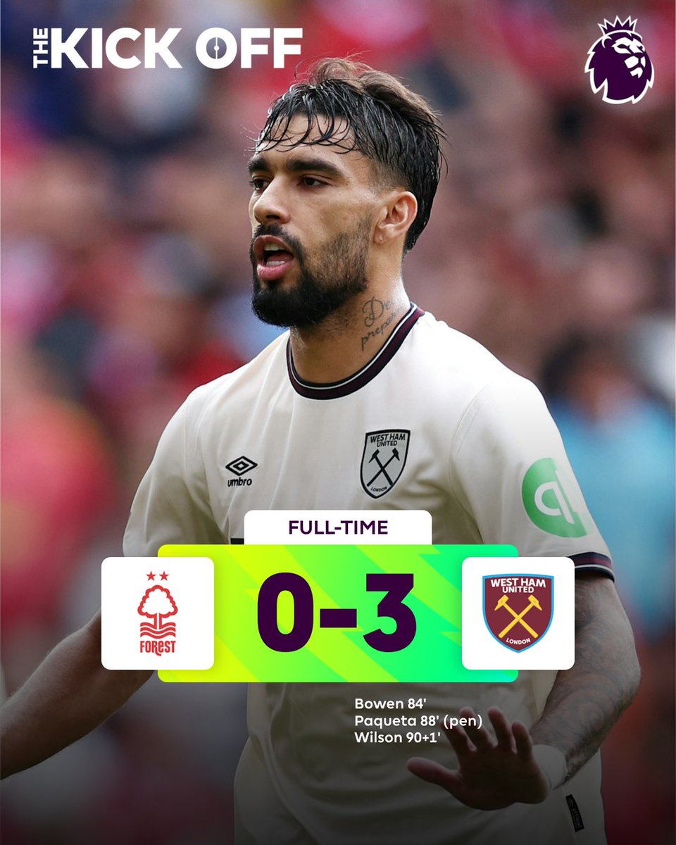 premierleague's tweet photo. West Ham get their first win of the season in style 💪 https://t.co/npV0e5Jioa