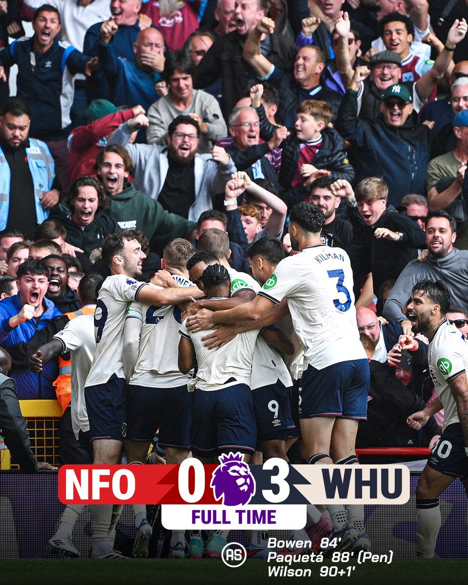Nottingham Forest 0-3 West Ham United

A huge win for the Hammers, who put three late goals past an in-form Forest team. Can they turn their season around? #NFOWHU