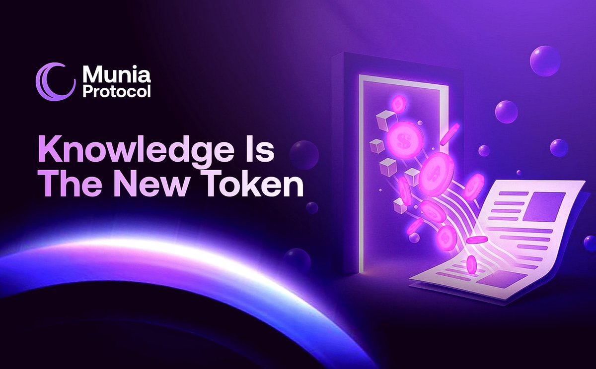 KNOWLEDGE IS THE NEW TOKEN

Everyone knows tokens = money in crypto. 💰

But Munia is different.

Here, tokens = knowledge. 📚

And trust me, knowledge never dips on a red day. 😉