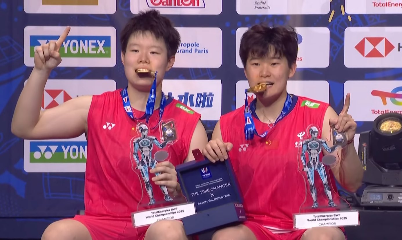 Badminton Talk on X: "#BWC2025 - Women's Doubles ?Liu Sheng Shu/Tan Ning  (CHN) ?Pearly Tan/Thinaah Muralitharan (MAS) ?Rin Iwanaga/Kie Nakanishi  (JPN) ?Nami Matsuyama/Chiharu Shida (JPN) Congratulations to all  medalists! #Paris2025 https://t.co ...