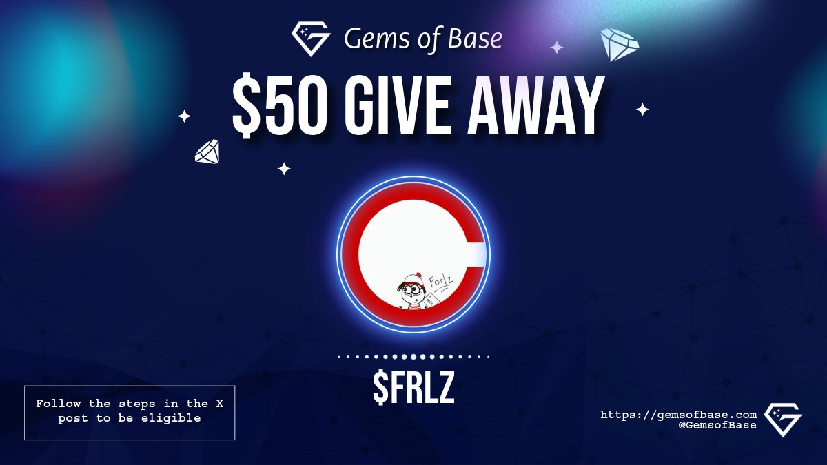 GemsofBase's tweet photo. 💎 Gems of Base x Forlz Giveaway ✨

To celebrate the listing of $FRLZ on Gems of Base, we’re giving away 850,000 $FRLZ (currently ~$50) to one lucky winner!

How to enter:
🔹 Like & repost
🔹 Follow @GemsofBase & @waldoforrealz
🔹 Tag 2 friends

Winner announced in 72 hours 🤑