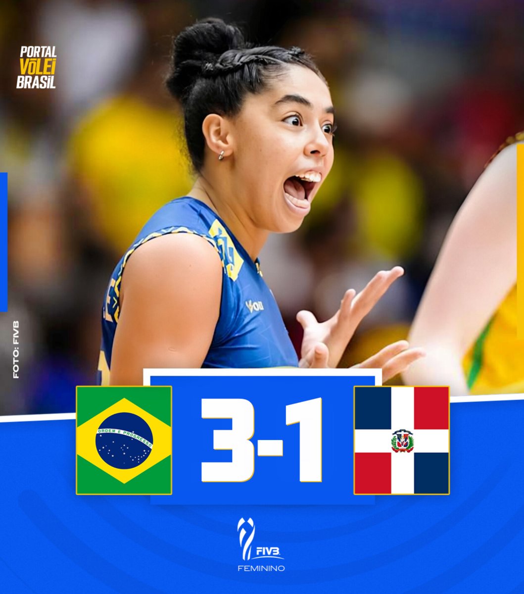 portal_volei's tweet image. ✅ FIM DE JOGO!

🏐 🇧🇷 BRASIL 3x1 DOMINICANA 🇩🇴
➡️ (18x25, 25x12, 25x20, 25x12)
🏆 Mundial Feminino | Oitavas de Final