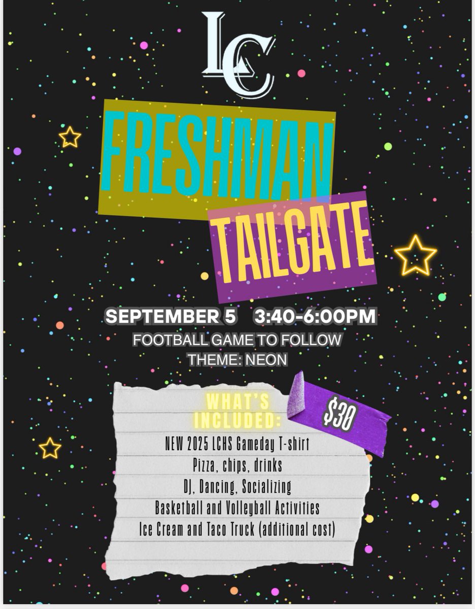LC Freshmen School (@freshmanlc) on Twitter photo Freshman Tailgate Tickets (shirts) go on sale this week for $25! They will be $30 the day of the tailgate! Take advantage of this sale before Friday! π»π₯<a href="/LCHSAthletics/">LCHSAthletics</a> <a href="/ltgoodnews/">LT Schools</a> <a href="/LCHSBears/">Lawrence Central</a> <a href="/lcpaa/">LCPAA</a> <a href="/LCBearsCheer/">LCHS CheerπΎππππΎ</a> Freshman Tailgate Tickets (shirts) go on sale this week for $25! They will be $30 the day of the tailgate! Take advantage of this sale before Friday! π»π₯<a href="/LCHSAthletics/">LCHSAthletics</a> <a href="/ltgoodnews/">LT Schools</a> <a href="/LCHSBears/">Lawrence Central</a> <a href="/lcpaa/">LCPAA</a> <a href="/LCBearsCheer/">LCHS CheerπΎππππΎ</a>