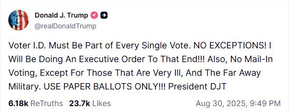 He really thinks, in a child-like understanding of reality, that’s he’s allowed to just make up laws with an executive order. It’s not even clear that he knows what statutes or constitutions are. The dumbest of times.