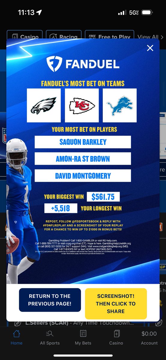 goodreau_mike's tweet photo. @FDSportsbook https://t.co/xEH20kN9Hn