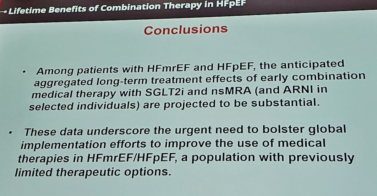 Sergio Kaiser MD, PhD, FACC, FESC ๐ง๐ท๐ฎ๐ฑ๐ท๐ด๐บ๐ฆ (@pabeda1) on Twitter photo #ESCongress2025: Based on clinical trials addressing pts with HFPEF/HFmrEF, what is the expected mean survival of patients after 65 years provided that long term GDMT is prescribed and used ? The pictures attached, from <a href="/mvaduganathan/">Muthu Vaduganathan</a>'s presentation show impressive numbers! #ESCongress2025: Based on clinical trials addressing pts with HFPEF/HFmrEF, what is the expected mean survival of patients after 65 years provided that long term GDMT is prescribed and used ? The pictures attached, from <a href="/mvaduganathan/">Muthu Vaduganathan</a>'s presentation show impressive numbers!