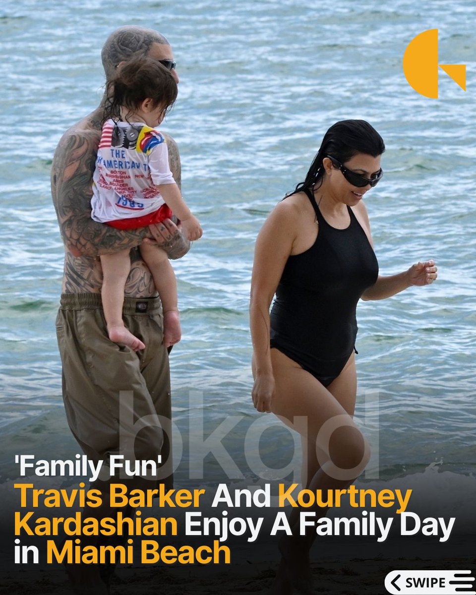 BackgridUS's tweet image. #TravisBarker and #KourtneyKardashian were spotted soaking up the sun with their baby, enjoying a relaxing day at the beach and pool. 

The couple looked happy and carefree ahead of Travis&apos; big Blink-182 concert in town.

📷: @backgrid_usa
 
For licensing inquiries, please email…