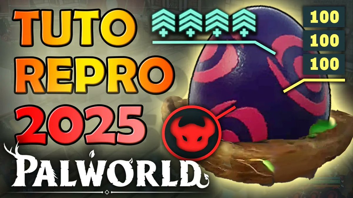⭐ NOUVELLE VIDÉO dispo ! ⭐
🔥 TUTO REPRODUCTION COMPLET ➡️ MISE EN PRATIQUE 2025 sur PALWORLD (Strat &amp; Repro #3)" 🎮
🎥 Regarde ici ➡️ youtu.be/07Tbedf85wk
#Palworld #Palworld2025 #GuidePalworld