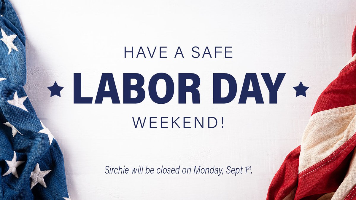 Happy Labor Day! We are closed today. We hope everyone has a safe Labor Day weekend!

#sirchie #forensics #laborday