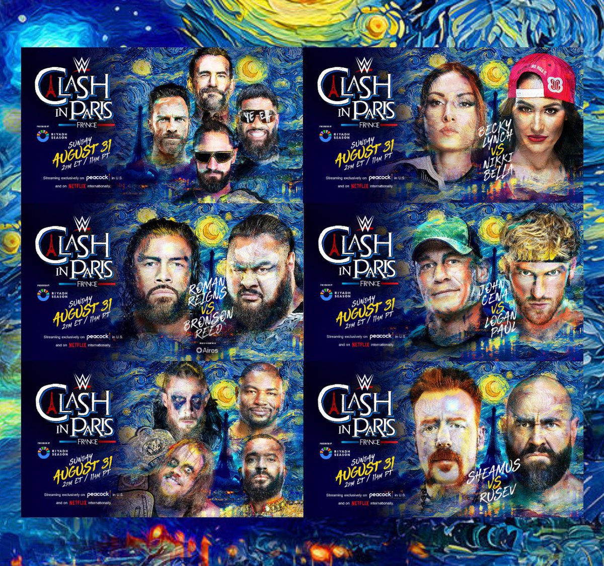 اليوم يوم المواعز
 
رومان بيكي جاي بيوم واحد محظوظ المجال بحضورهم 👑👑

#WWEClash