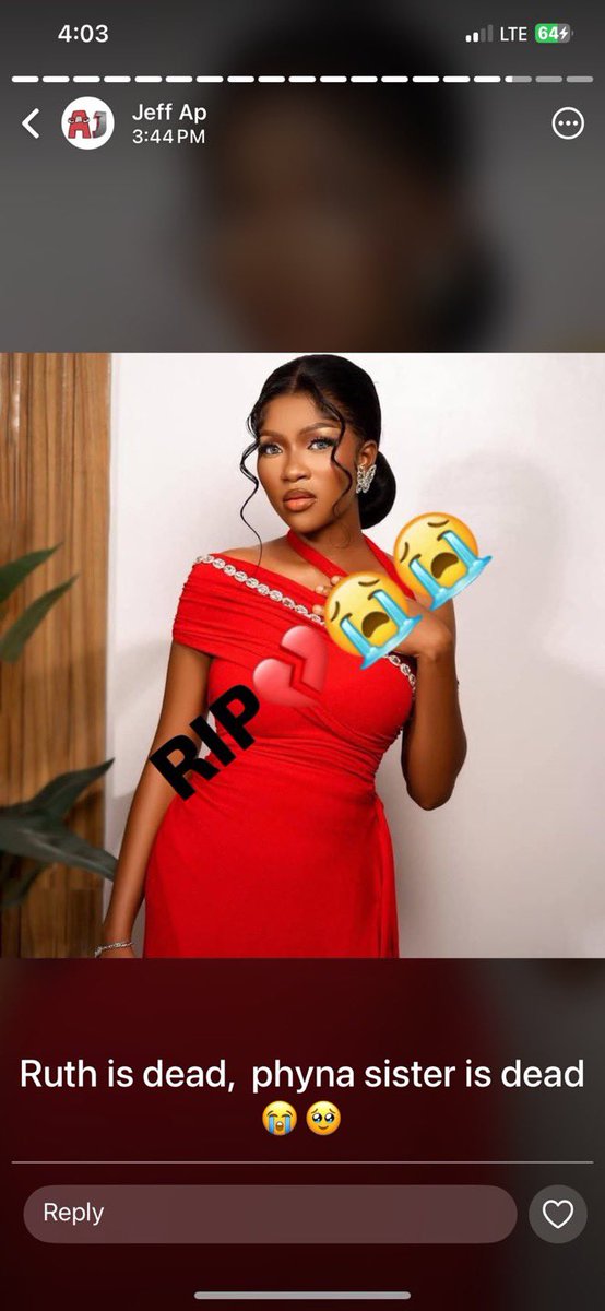 BbnAllStars____'s tweet image. So sad😥. Rip Ruth 🕊️.  May God grant Phyna and her family the strength to bear this loss .#JusticeForRuth #BBNaija