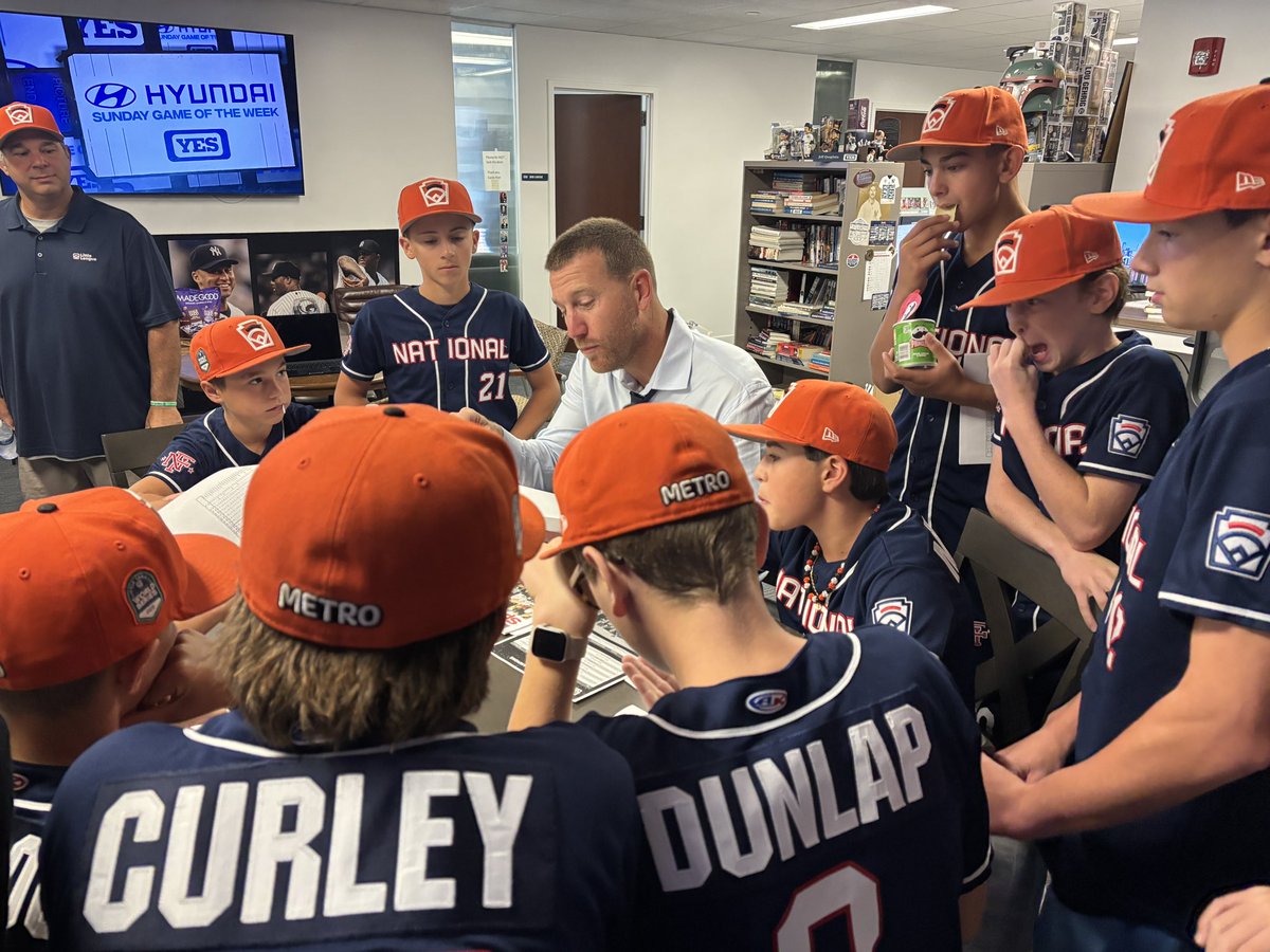 Mike Medvin (@mikemedvin) on Twitter photo Look at <a href="/FlavaFraz21/">Todd Frazier</a> running the preshow meeting.
Fairfield National will be the YES Network at 1pm Look at <a href="/FlavaFraz21/">Todd Frazier</a> running the preshow meeting.
Fairfield National will be the YES Network at 1pm