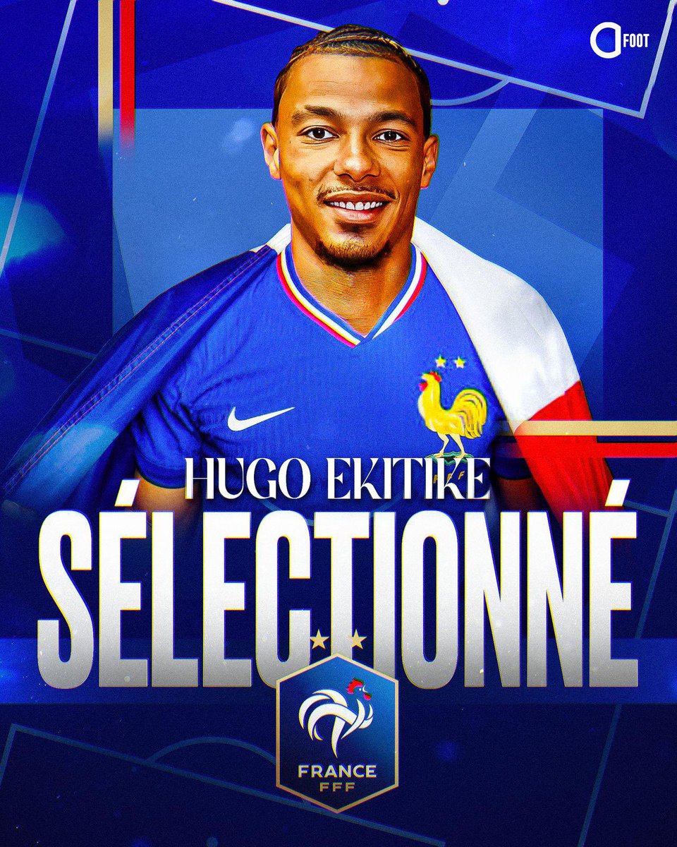 🚨💣 OFFICIEL ! 𝗛𝗨𝗚𝗢 𝗘𝗞𝗜𝗧𝗜𝗞𝗘 🇫🇷 𝗘𝗦𝗧 𝗔𝗣𝗣𝗘𝗟𝗘́ 𝗣𝗢𝗨𝗥 𝗟𝗔 𝗣𝗥𝗘𝗠𝗜𝗘̀𝗥𝗘 𝗙𝗢𝗜𝗦 𝗘𝗡 𝗘́𝗤𝗨𝗜𝗣𝗘 𝗗𝗘 𝗙𝗥𝗔𝗡𝗖𝗘 !!! 🇫🇷 

Il remplace Rayan Cherki, blessé. 🤕