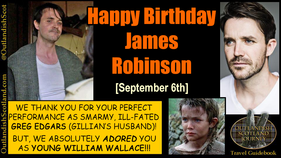 OutlandishScot's tweet photo. Happy #Outlander Birthday to James Robinson! It’s a #GregEdgars rerun day!  @Rabbiejim https://t.co/2QGjDKOBQy